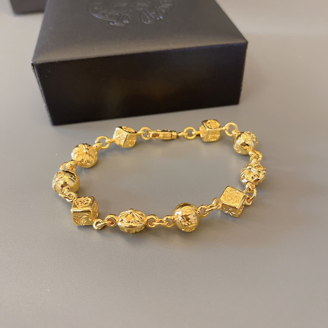 Chrome Hearts Gold Tone Bracelet